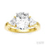 Oval Shape Semi-Mount Diamond Engagement Ring