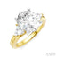 Oval Shape Semi-Mount Diamond Engagement Ring