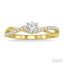 Round Shape Semi-Mount Diamond Engagement Ring
