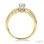 Round Shape Semi-Mount Diamond Engagement Ring