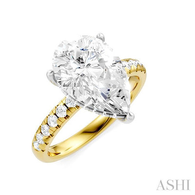 Pear Shape Semi-Mount Diamond Engagement Ring