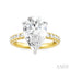 Pear Shape Semi-Mount Diamond Engagement Ring