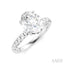 Oval Shape Semi-Mount Diamond Engagement Ring