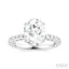 Oval Shape Semi-Mount Diamond Engagement Ring