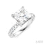 Princess Shape Semi-Mount Diamond Engagement Ring