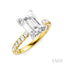 Emerald Shape Semi-Mount Diamond Engagement Ring