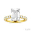 Emerald Shape Semi-Mount Diamond Engagement Ring