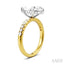 Marquise Shape Semi-Mount Diamond Engagement Ring