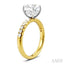 Round Shape Semi-Mount Diamond Engagement Ring