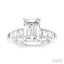 Emerald Shape Semi-Mount Diamond Engagement Ring