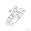 Princess Shape Semi-Mount Diamond Engagement Ring
