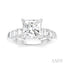 Princess Shape Semi-Mount Diamond Engagement Ring