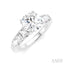 Round Shape Semi-Mount Diamond Engagement Ring