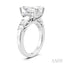 Emerald Shape Semi-Mount Diamond Engagement Ring