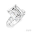 Emerald Shape Semi-Mount Diamond Engagement Ring