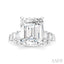 Emerald Shape Semi-Mount Diamond Engagement Ring
