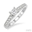 Princess Shape Semi-Mount Diamond Engagement Ring