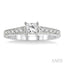 Princess Shape Semi-Mount Diamond Engagement Ring