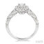 Round Shape Halo Diamond Engagement Ring