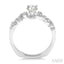 Round Shape Semi-Mount Diamond Engagement Ring