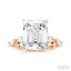 Emerald Shape Semi-Mount Diamond Engagement Ring