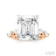 Emerald Shape Semi-Mount Diamond Engagement Ring