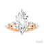 Marquise Shape Semi-Mount Diamond Engagement Ring