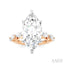 Marquise Shape Semi-Mount Diamond Engagement Ring