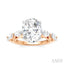 Oval Shape Semi-Mount Diamond Engagement Ring