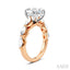 Oval Shape Semi-Mount Diamond Engagement Ring