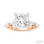 Princess Shape Semi-Mount Diamond Engagement Ring