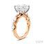 Princess Shape Semi-Mount Diamond Engagement Ring