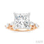 Princess Shape Semi-Mount Diamond Engagement Ring