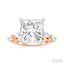 Princess Shape Semi-Mount Diamond Engagement Ring