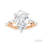Pear Shape Semi-Mount Diamond Engagement Ring