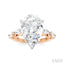 Pear Shape Semi-Mount Diamond Engagement Ring