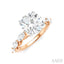 Round Shape Semi-Mount Diamond Engagement Ring