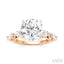 Round Shape Semi-Mount Diamond Engagement Ring