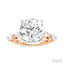 Round Shape Semi-Mount Diamond Engagement Ring