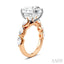 Round Shape Semi-Mount Diamond Engagement Ring