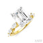 Emerald Shape Semi-Mount Diamond Engagement Ring