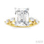 Emerald Shape Semi-Mount Diamond Engagement Ring