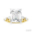 Emerald Shape Semi-Mount Diamond Engagement Ring