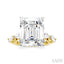 Emerald Shape Semi-Mount Diamond Engagement Ring