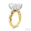 Emerald Shape Semi-Mount Diamond Engagement Ring