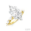 Marquise Shape Semi-Mount Diamond Engagement Ring
