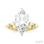 Marquise Shape Semi-Mount Diamond Engagement Ring