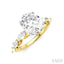 Oval Shape Semi-Mount Diamond Engagement Ring