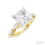 Princess Shape Semi-Mount Diamond Engagement Ring