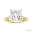 Princess Shape Semi-Mount Diamond Engagement Ring